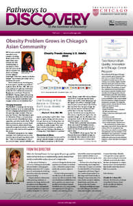 Pathways to ® Fall 2011 | cancer.uchicago.edu  Obesity Problem Grows in Chicago’s