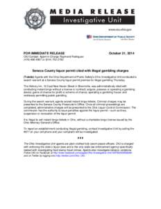 FOR IMMEDIATE RELEASE  October 31, 2014 OIU Contact: Agent-in-Charge Raymond Rodriguez[removed]or[removed]