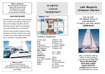 Lake Macquarie / Sailing / Wangi Wangi /  New South Wales / Dinghy / Deck / Watercraft / Water / Catamarans