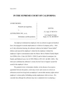 FiledIN THE SUPREME COURT OF CALIFORNIA AVERY RICHEY,