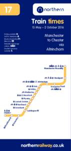 17 Train times 15 May – 2 October 2016 Parking Parking available available