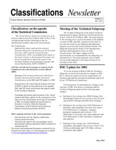 Classifications Newsletter No.6, English