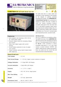 LUMETRONICS Te s t & M e a s u r i n g E q u i p m e n t Custom built Test Equipment Photometr y Safety & Compliance