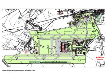 Übersichtsplan Netzgebiet Flughafen Schönefeld / BER   