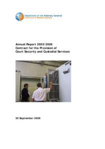 Annual Report[removed]Court Security and Custodial Services Contract