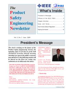 The  Product Safety Engineering Newsletter