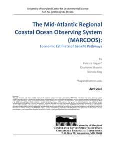 Integrated Ocean Observing System / Coastal management / National Oceanic and Atmospheric Administration / Ocean observations / Aquaculture / Global Earth Observation System of Systems / University of Maryland Center for Environmental Science / Geography / Alliance for Coastal Technologies / Oceanography / Physical geography / Earth
