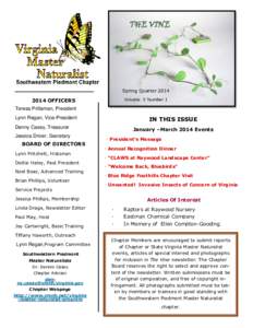 THE VINE  Spring Quarter 2014 Volume 5 NumberOFFICERS