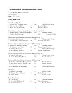 Victor Herbert / Robert Schumann / Music / Classical music / Song cycle