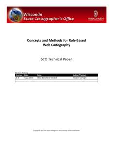 Concepts and Methods for Rule-Based Web Cartography SCO Technical Paper  Version History