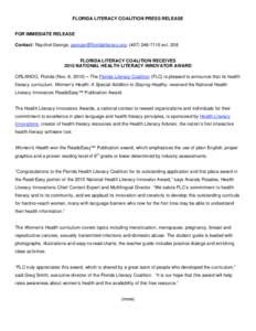 Microsoft Word - Health Literacy Award[removed]doc