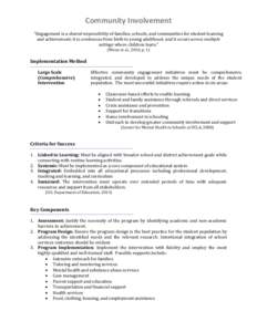 Education in the United Kingdom / Communities In Schools / James P. Comer / Full-Service Community Schools in the United States / Service-learning / Education / Community school / Education in Ireland