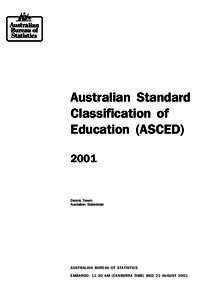 Australian Standard Classification of Education (ASCED[removed]Dennis Trewin