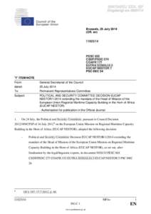 Africa / Political and Security Committee / Gulf of Aden / CSDP / Common Foreign and Security Policy / Somalia / Horn of Africa / International relations / Political geography / Foreign relations of the European Union