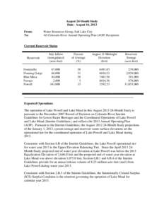 FONTENELLE - Inflows into Fontenelle Reservoir for the month of