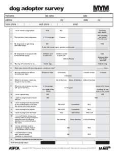 cat adopter survey dog adopter survey dog adopter survey