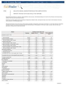 DP02  SELECTED SOCIAL CHARACTERISTICS IN THE UNITED STATES[removed]American Community Survey 3-Year Estimates  Supporting documentation on code lists, subject definitions, data accuracy, and statistical testing can be 