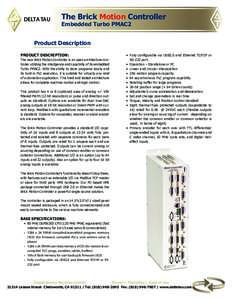 DELTA TAU  The Brick Motion Controller Embedded Turbo PMAC2  Product Description