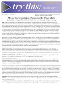 general assessment series Best Practices in Nursing Care to Older Adults From The Hartford Institute for Geriatric Nursing, New York University, College of Nursing  Issue Number 17, Revised 2012