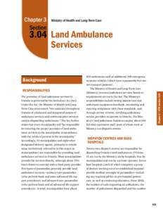 3.04: Land Ambulance Services