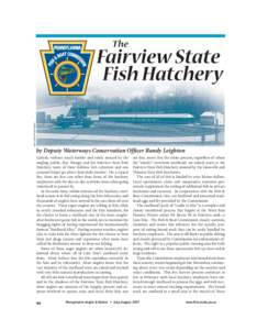 The  photo-DWCO Randy Leighton Fairview State Fish Hatchery