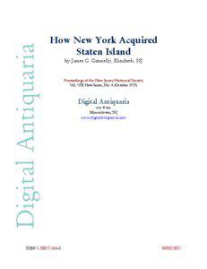 New Jersey / Christopher Billopp / Staten Island / Philip Carteret / East Jersey / Province of New Jersey / Edmund Andros / West Jersey / Lords Proprietor / Dominion of New England / British Empire / History of New Jersey