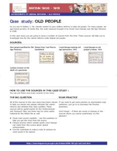achievements of liberal reforms > old people  Case study: old people