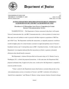 FOR IMMEDIATE RELEASE THURSDAY, OCTOBER 27, 2005 WWW.USDOJ.GOV AT[removed]