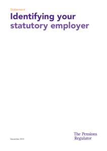 Identifying your statutory employer