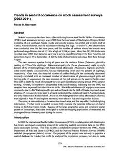 Trends in seabird occurrence on stock assessment surveysTracee O. Geernaert Abstract Seabird occurrence data have been collected during International PaciÞc Halibut Commission