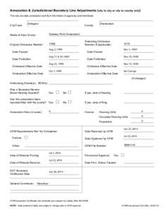 OFM Annexation Certificate Summary