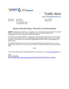 Microsoft Word - Final Gallows Road Traffic Release 5.29