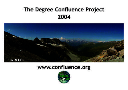 Degree Confluence Project 2004 Calendar - A4