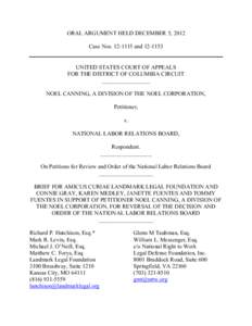 ORAL ARGUMENT HELD DECEMBER 5, 2012 Case Nos[removed]and[removed]UNITED STATES COURT OF APPEALS FOR THE DISTRICT OF COLUMBIA CIRCUIT _________________