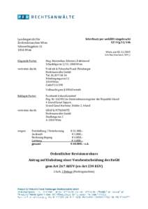 Schriftsatz per webERV eingebracht GZ 3 Cg 52/14k Landesgericht für Zivilrechtssachen Wien Schmerlingplatz 11