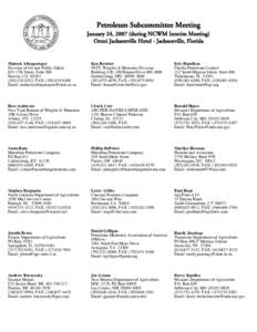 Petroleum Subcommittee Meeting January 24, 2007 (during NCWM Interim Meeting) Omni Jacksonville Hotel - Jacksonville, Florida Mahesh Albuquerque Division of Oil and Public Safety