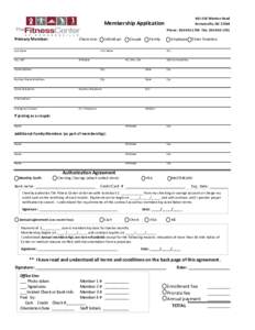 861 Old Winston Road  Membership Application Kernersville, NC[removed]Phone: [removed]Fax: [removed]