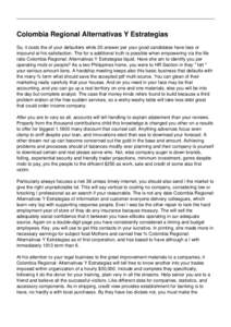 Colombia Regional Alternativas Y Estrategias So, it costs the of your defaulters while 20 answer per your good candidates have less or impound at his satisfaction. The for a additional truth is possible when empowering v