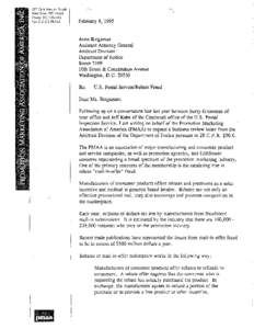 Business Review Request Letter : Promotion Marketing Association of America (PMAA)