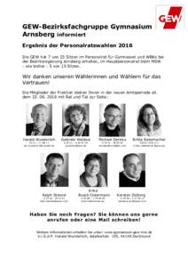 GEW-Personalräte informieren