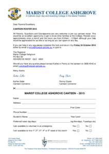 CanTeen / Education in Australia / Christianity / Marist Brothers / Marist College / Marist