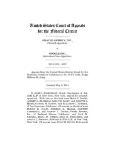 United States Court of Appeals for the Federal Circuit ______________________ ORACLE AMERICA, INC., Plaintiff-Appellant,