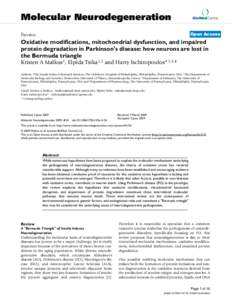 Molecular Neurodegeneration  BioMed Central Open Access