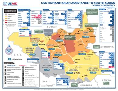 [removed]USG Humanitarian Assistance to South Sudan - Complex Emergency - Map