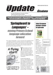 EAB  Update ✩ An organ of the Esperanto Association of Britain Organo de Esperanto-Asocio de Britio