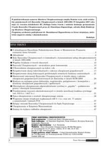 W paêdziernikowym numerze Monitora Ubezpieczeniowego znajdà Paƒstwo m.in. wiele artyku∏ów poÊwi´conych roli Rzecznika Ubezpieczonych w latachW listopadzie 2007 roku mija 12. rocznica dzia∏alnoÊci R