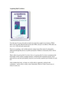 Microsoft Word - AcquiringRailCorridors.doc
