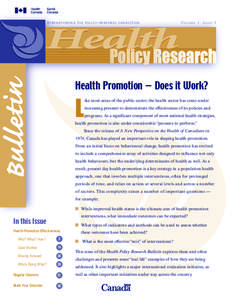 STRENGTHENING  THE POLICY–RESEARCH CONNECTION VOLUME 1, ISSUE 3