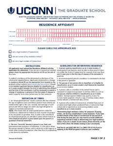 University of Connecticut / Connecticut / United States / Conflict of laws / Domicile / Residency