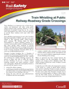 Train Whistling at Public Railway-Roadway Grade Crossings - PDF